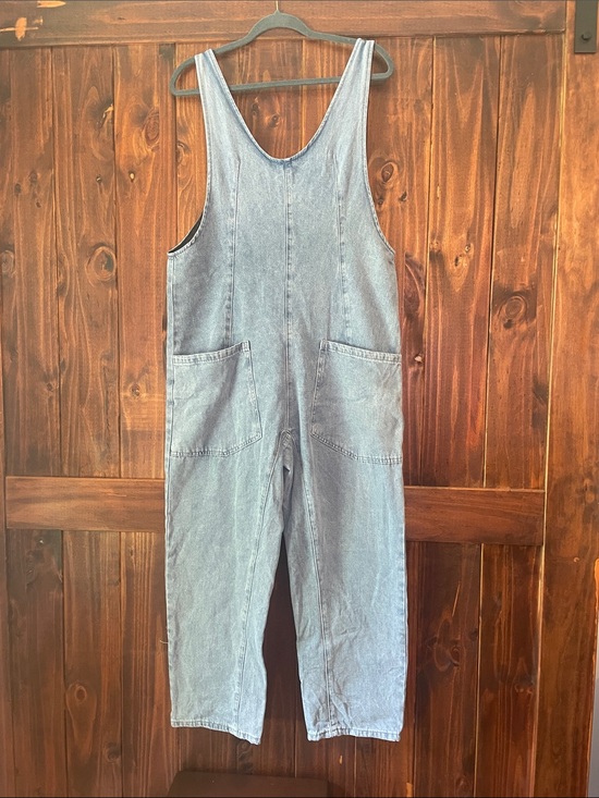 Blue Tides Pants - Relaxed Denim Jumpsuit in Light Classic  Blue